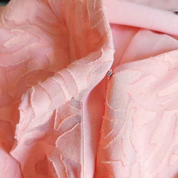 Tanya Taylor Women's Bianka II Silk Blend Mini Wrap Dress in Melon Pink Size 2 - Picture 13 of 14